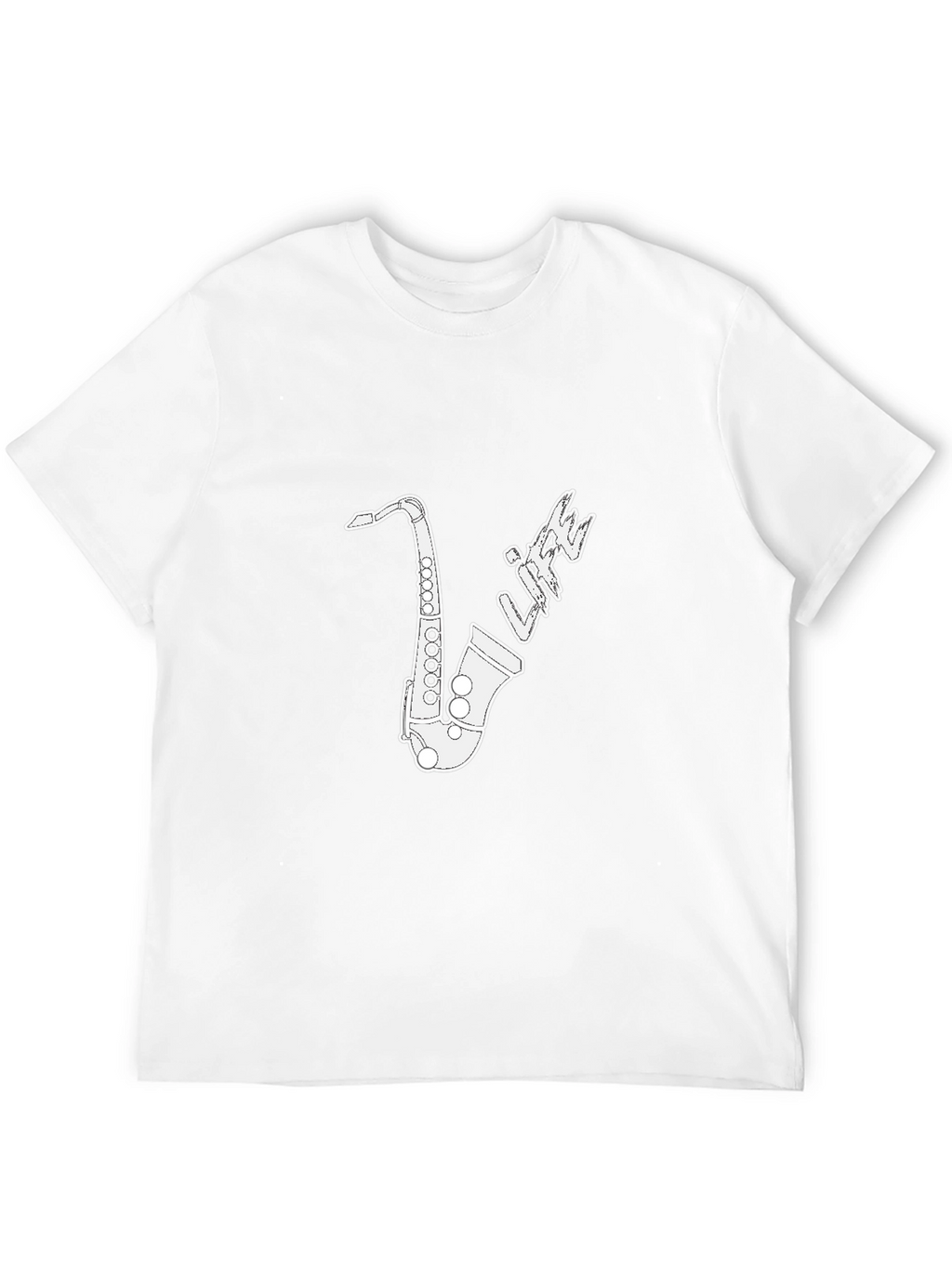 Saxophone Life Graphic Tee - Black Casual T-Shirt