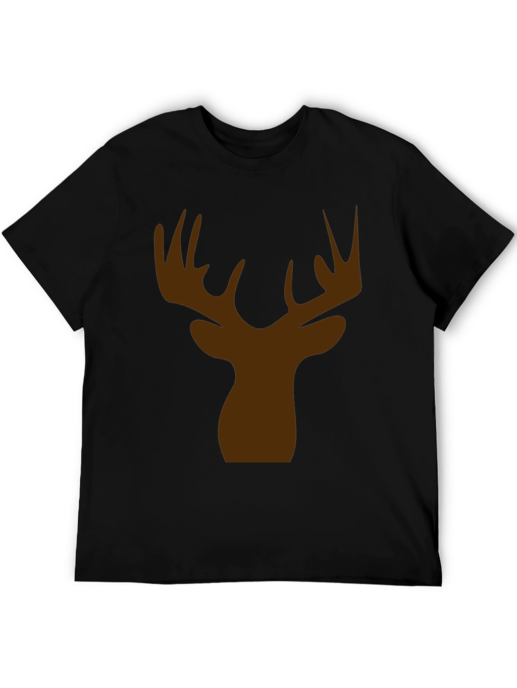 Mens Black Deer Silhouette T-Shirt