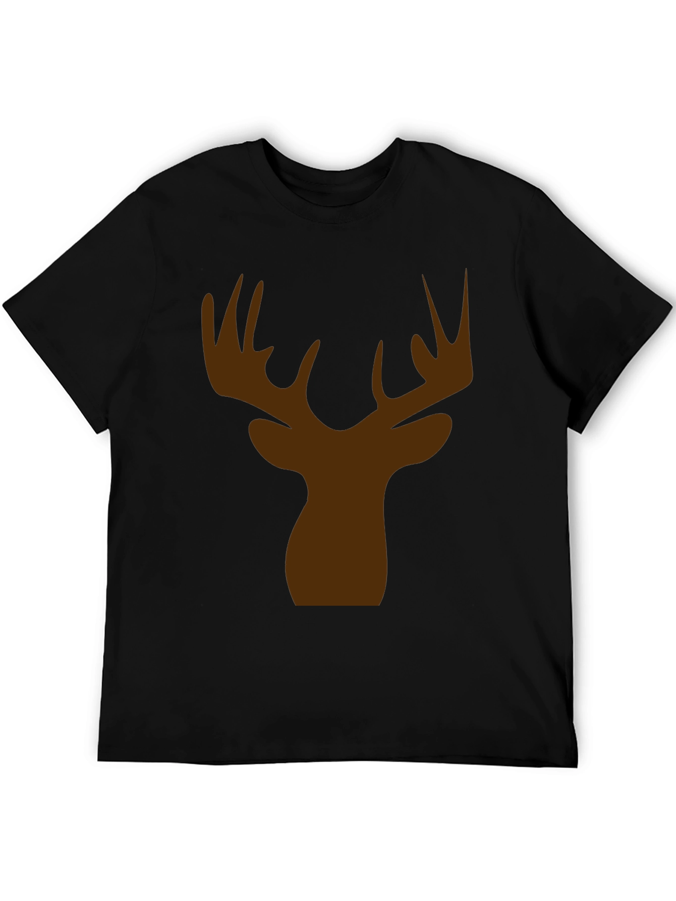 Mens Black Deer Silhouette T-Shirt