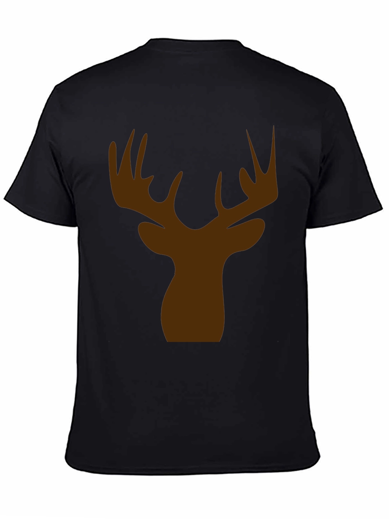 Mens Black Deer Silhouette T-Shirt