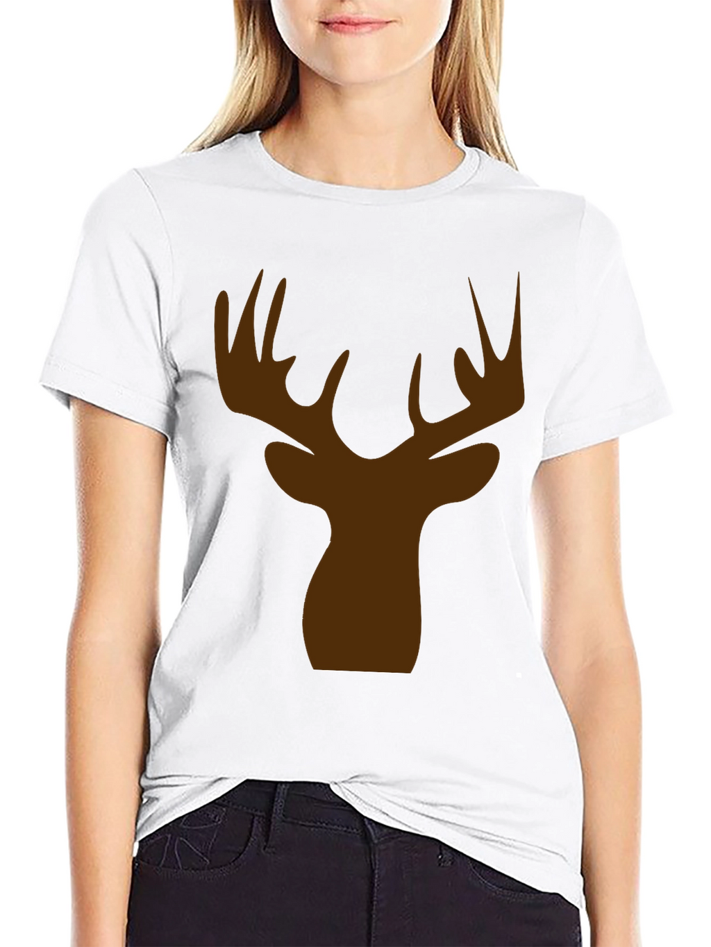 Mens Black Deer Silhouette T-Shirt