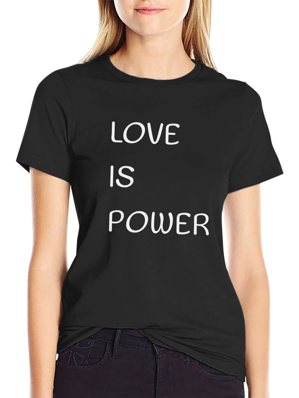 Love is Power Graphic T-Shirt - Black Cotton Tee