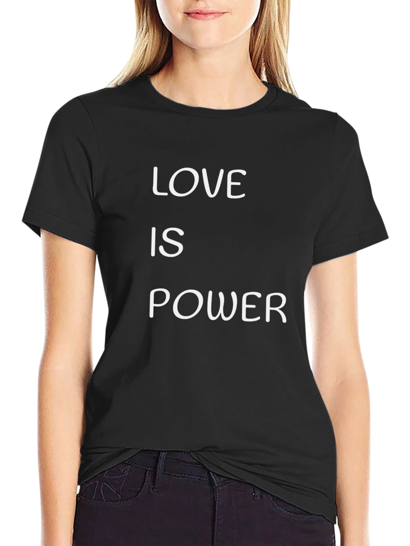 Love is Power Graphic T-Shirt - Black Cotton Tee
