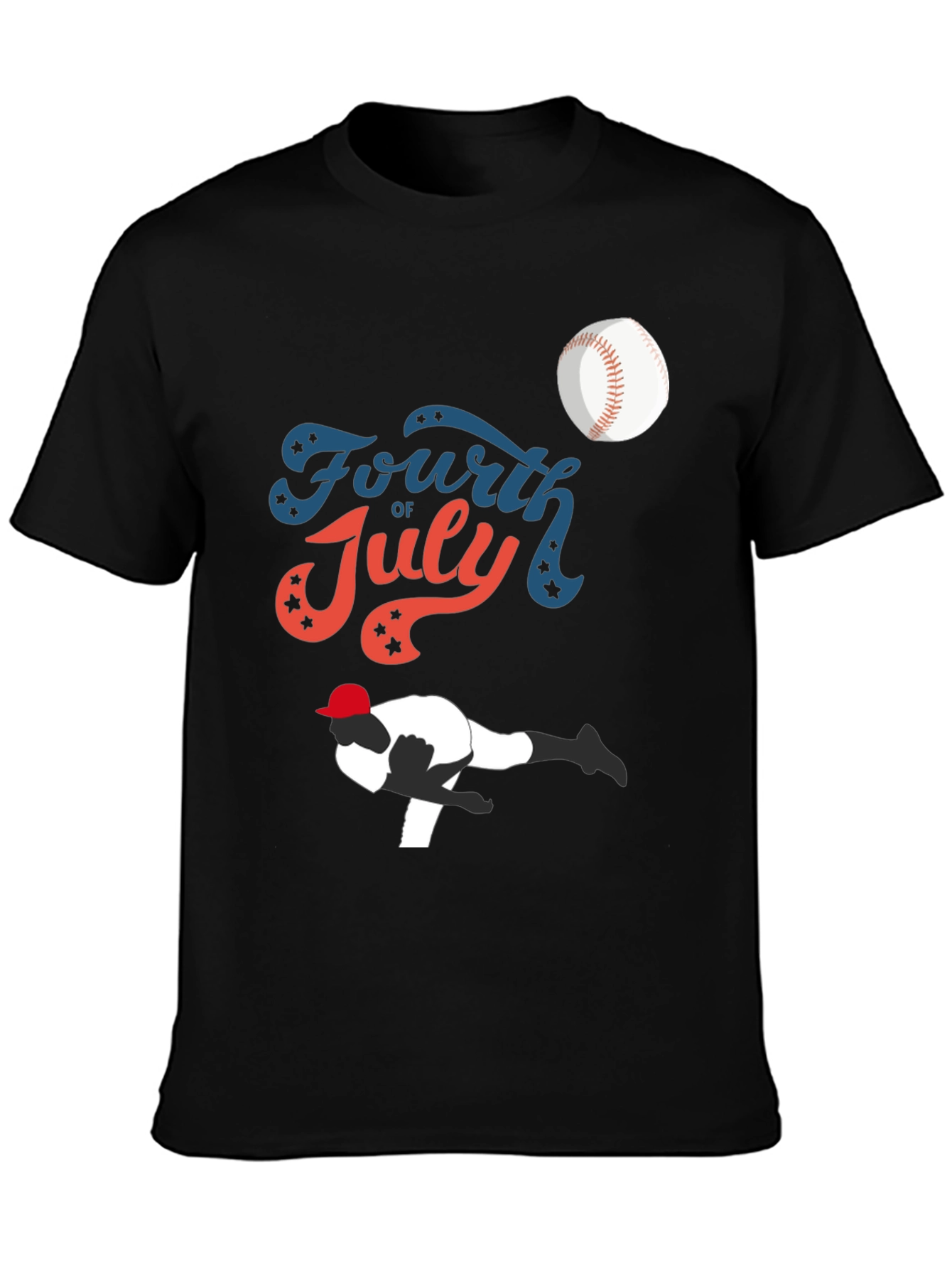 Fourth of July Baseball Graphic Tee