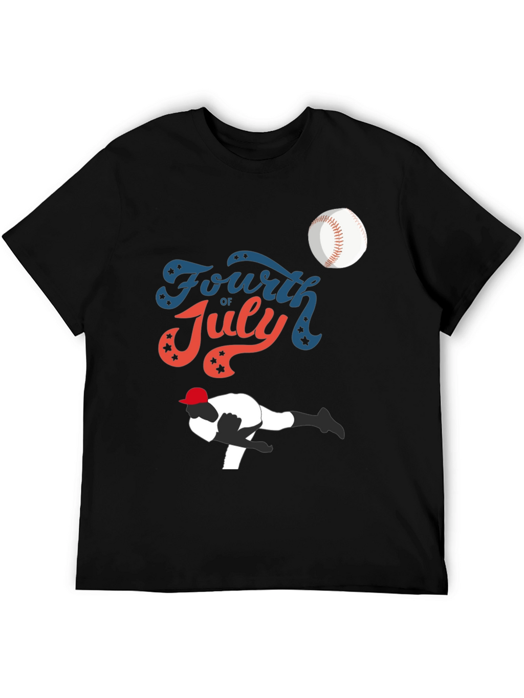 Fourth of July Baseball Graphic Tee