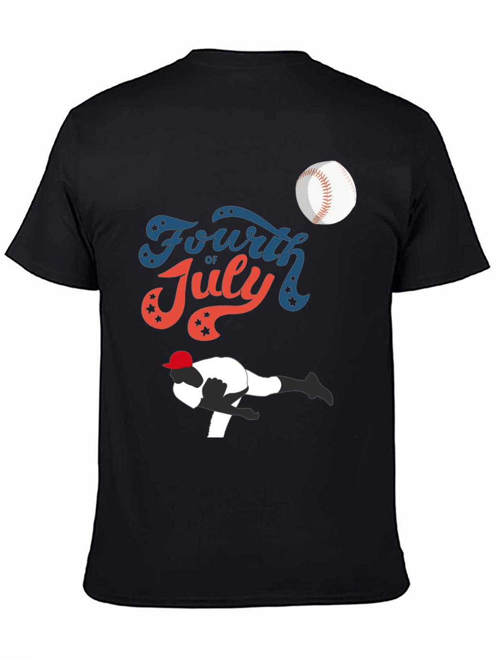 Fourth of July Baseball Graphic Tee