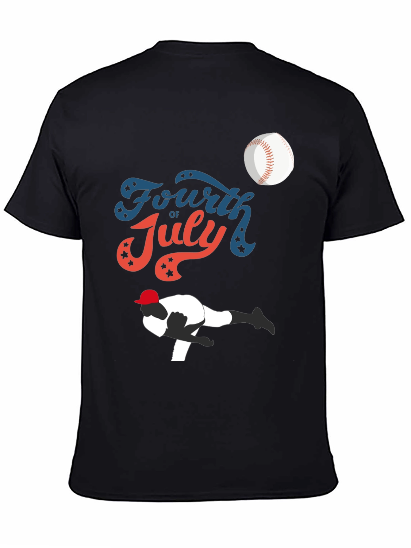 Fourth of July Baseball Graphic Tee