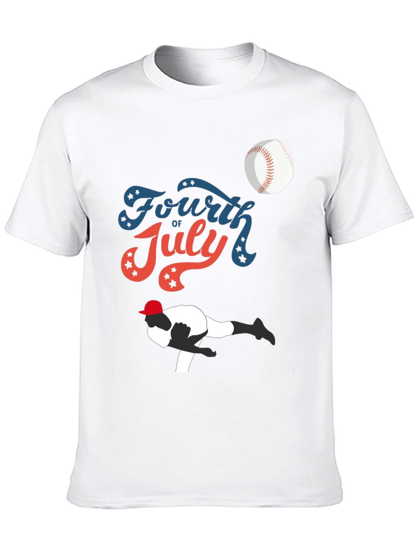 Fourth of July Baseball Graphic Tee