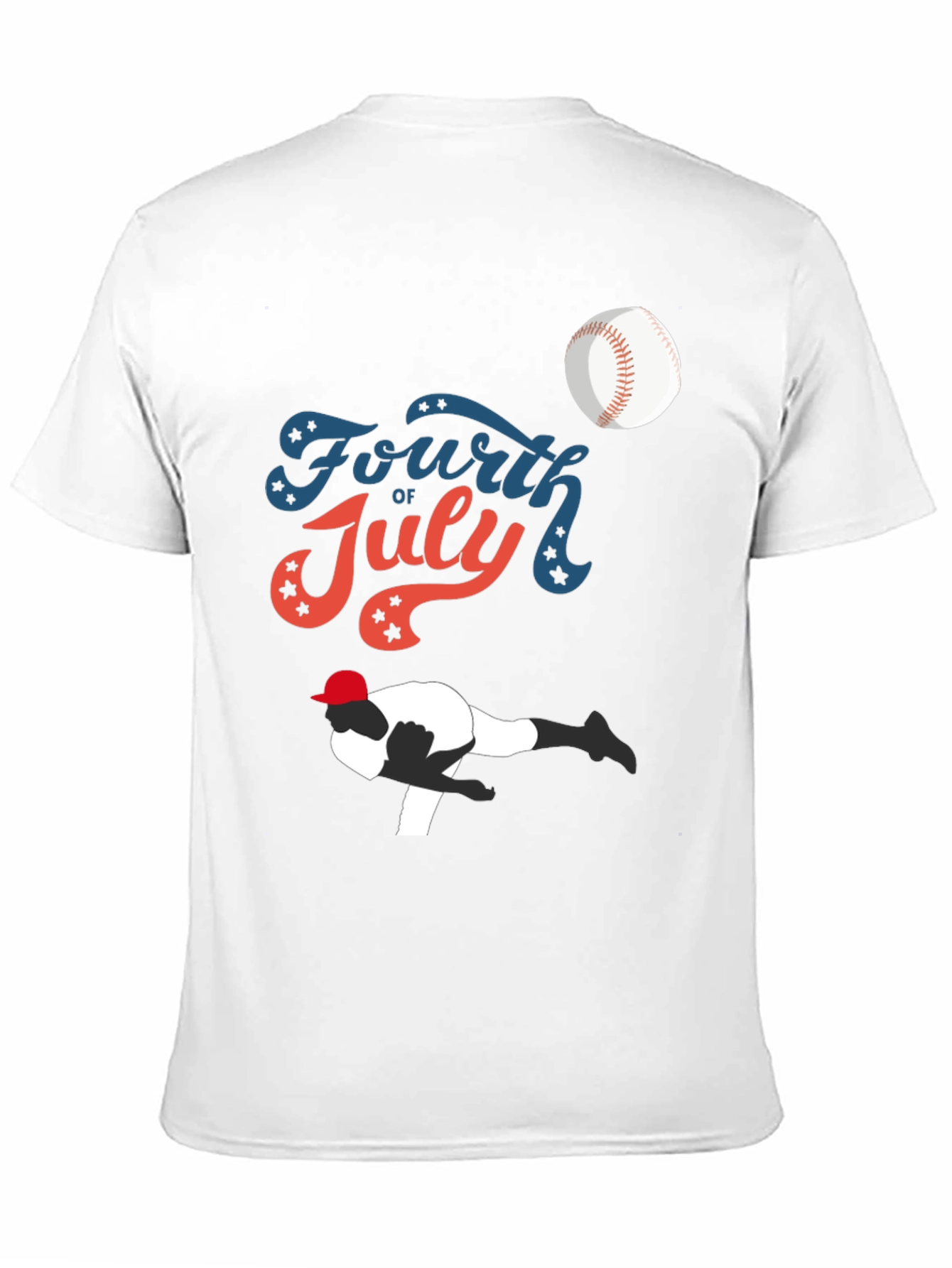 Fourth of July Baseball Graphic Tee