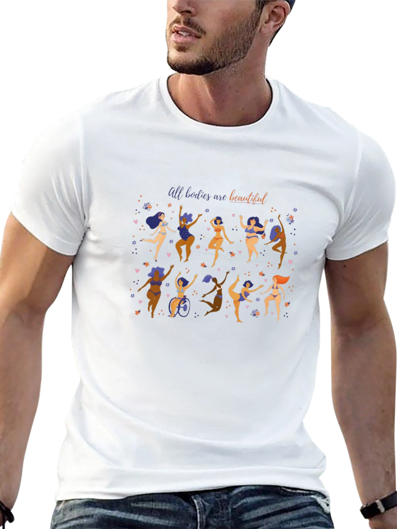 Body Positive Graphic Tee - All Bodies Are Beautiful