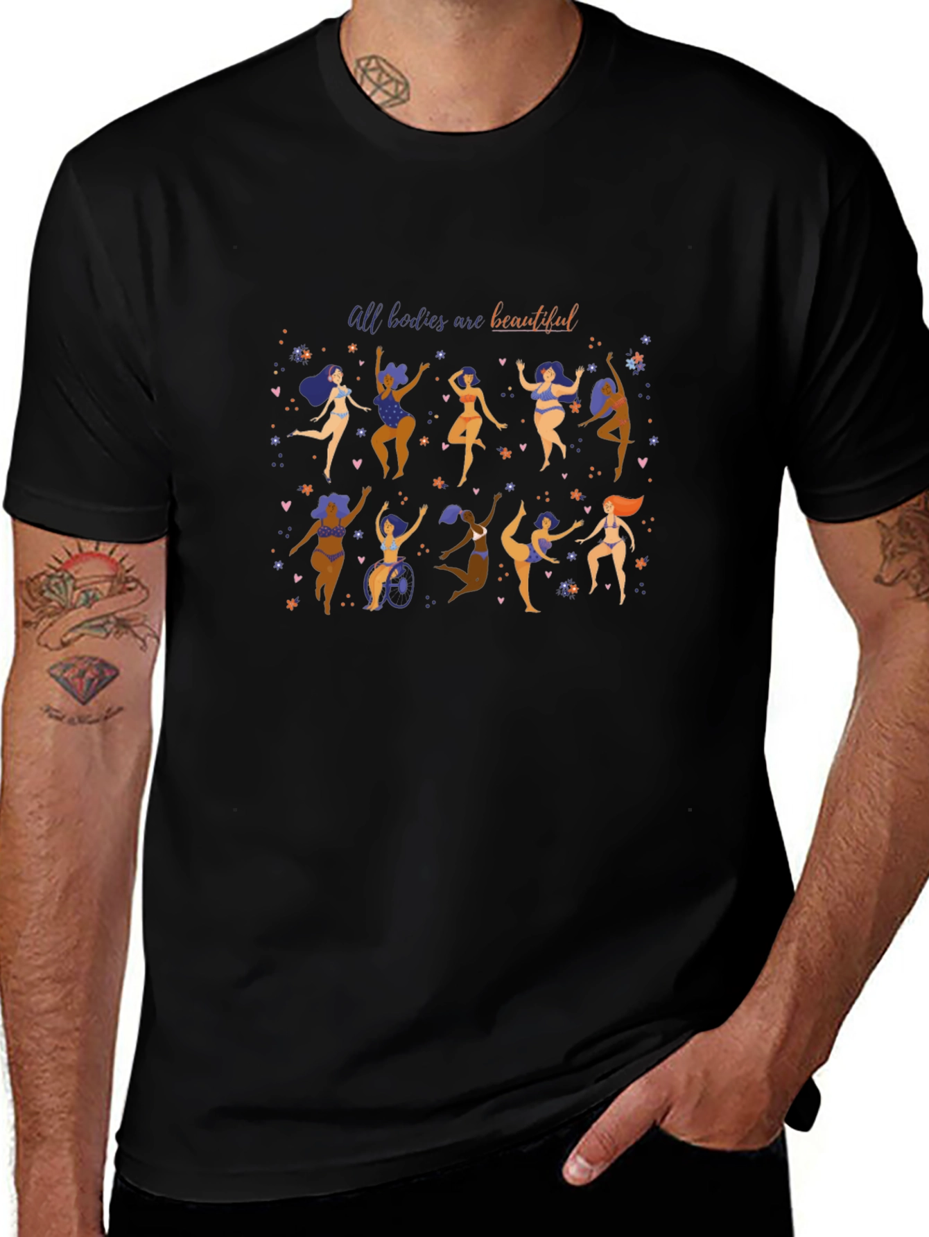 Body Positive Graphic Tee - All Bodies Are Beautiful