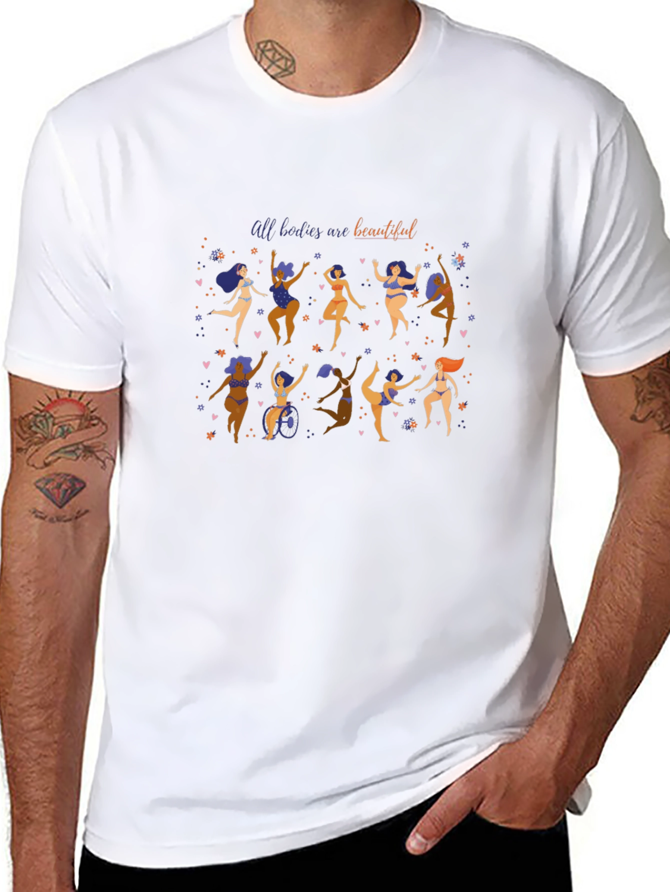 Body Positive Graphic Tee - All Bodies Are Beautiful