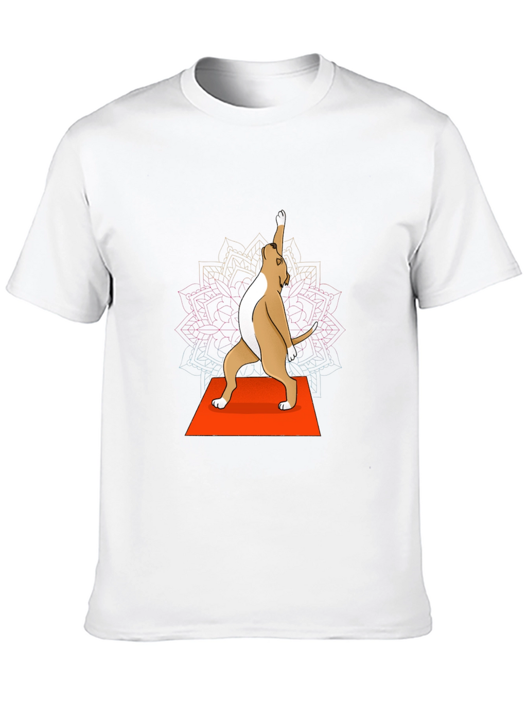 Yoga Dog Graphic Tee - Black Crew Neck T-Shirt
