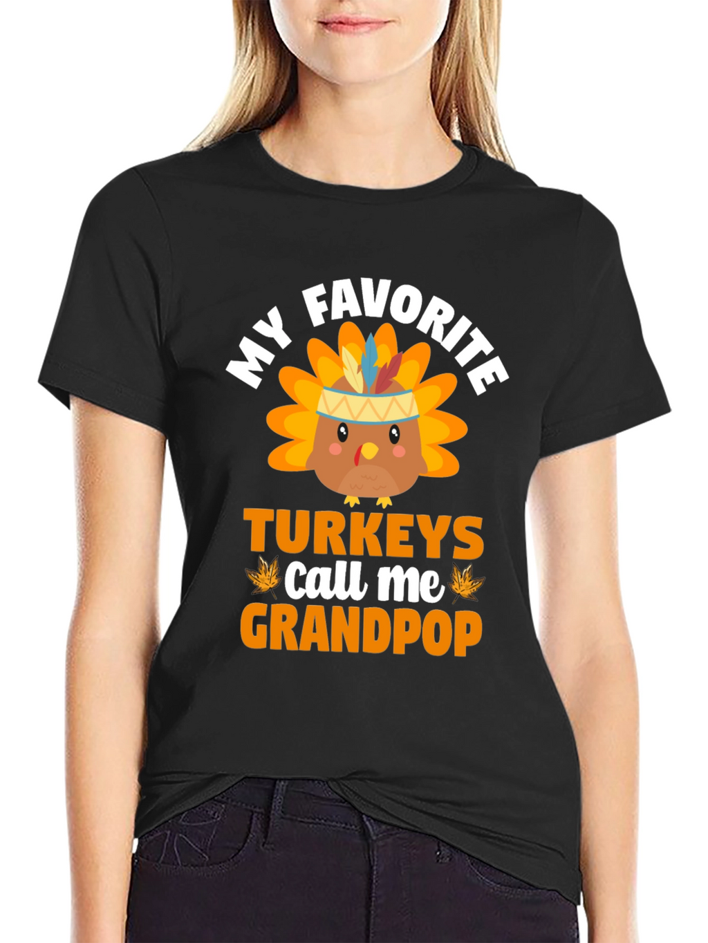 My Favorite Turkeys Call Me Grandpop Thanksgiving T-Shirt