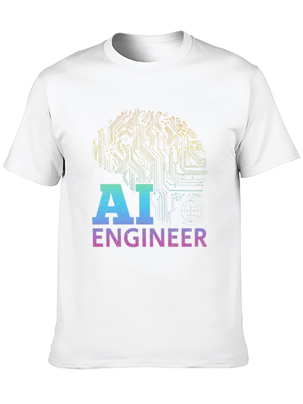 AI Engineer T-Shirt - Circuit Brain Design