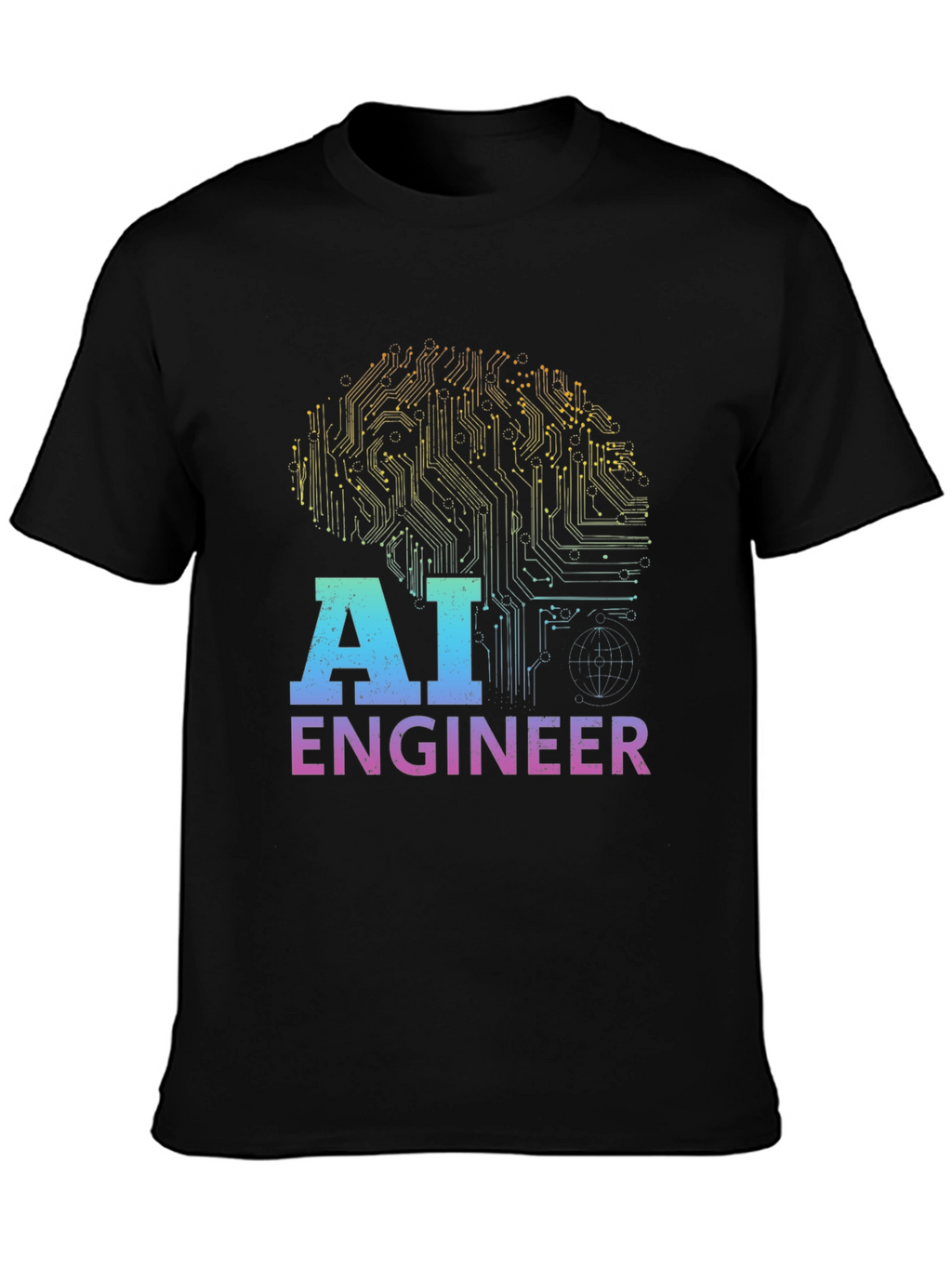 AI Engineer T-Shirt - Circuit Brain Design