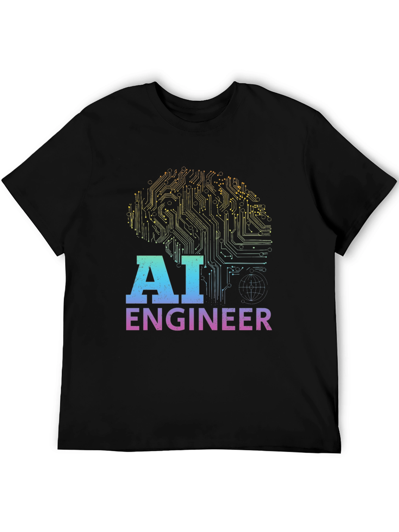 AI Engineer T-Shirt - Circuit Brain Design