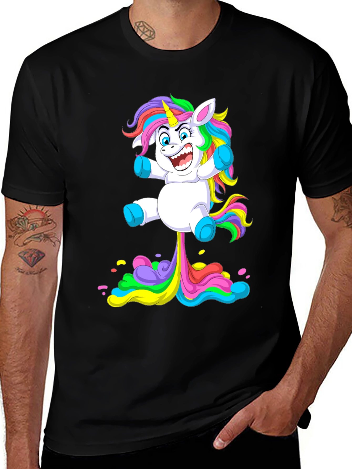 Unicorn Rainbow Poop T-Shirt - Hilarious Graphic Tee