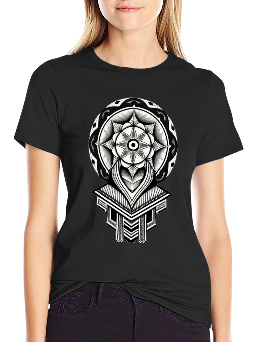 Geometric Mandala Graphic Tee