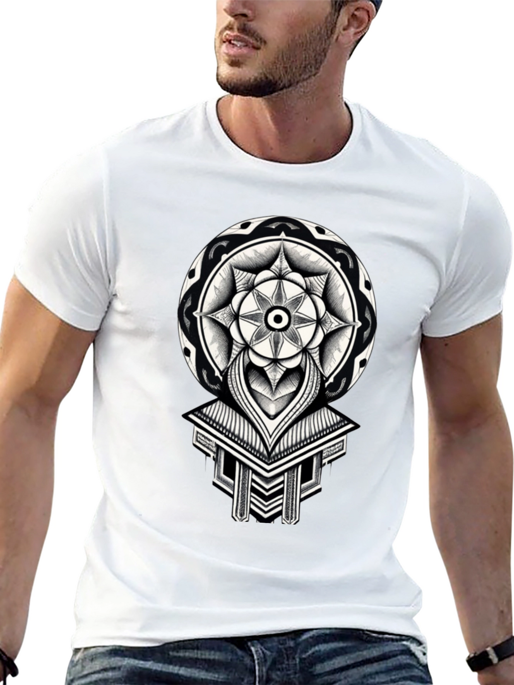 Geometric Mandala Graphic Tee