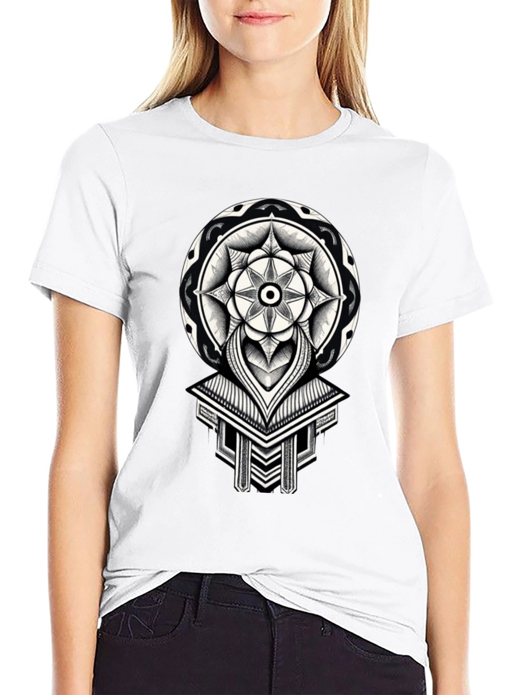 Geometric Mandala Graphic Tee