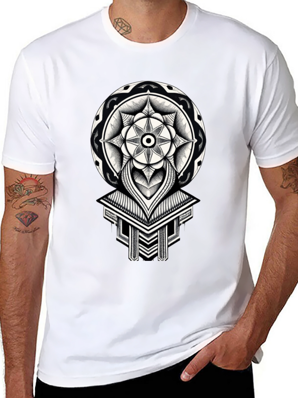 Geometric Mandala Graphic Tee