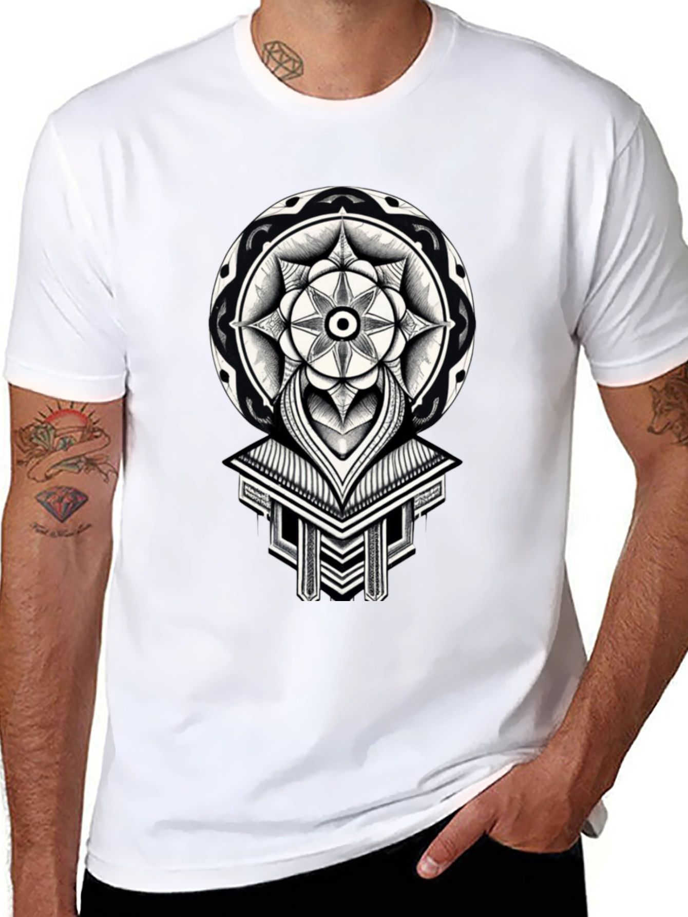 Geometric Mandala Graphic Tee