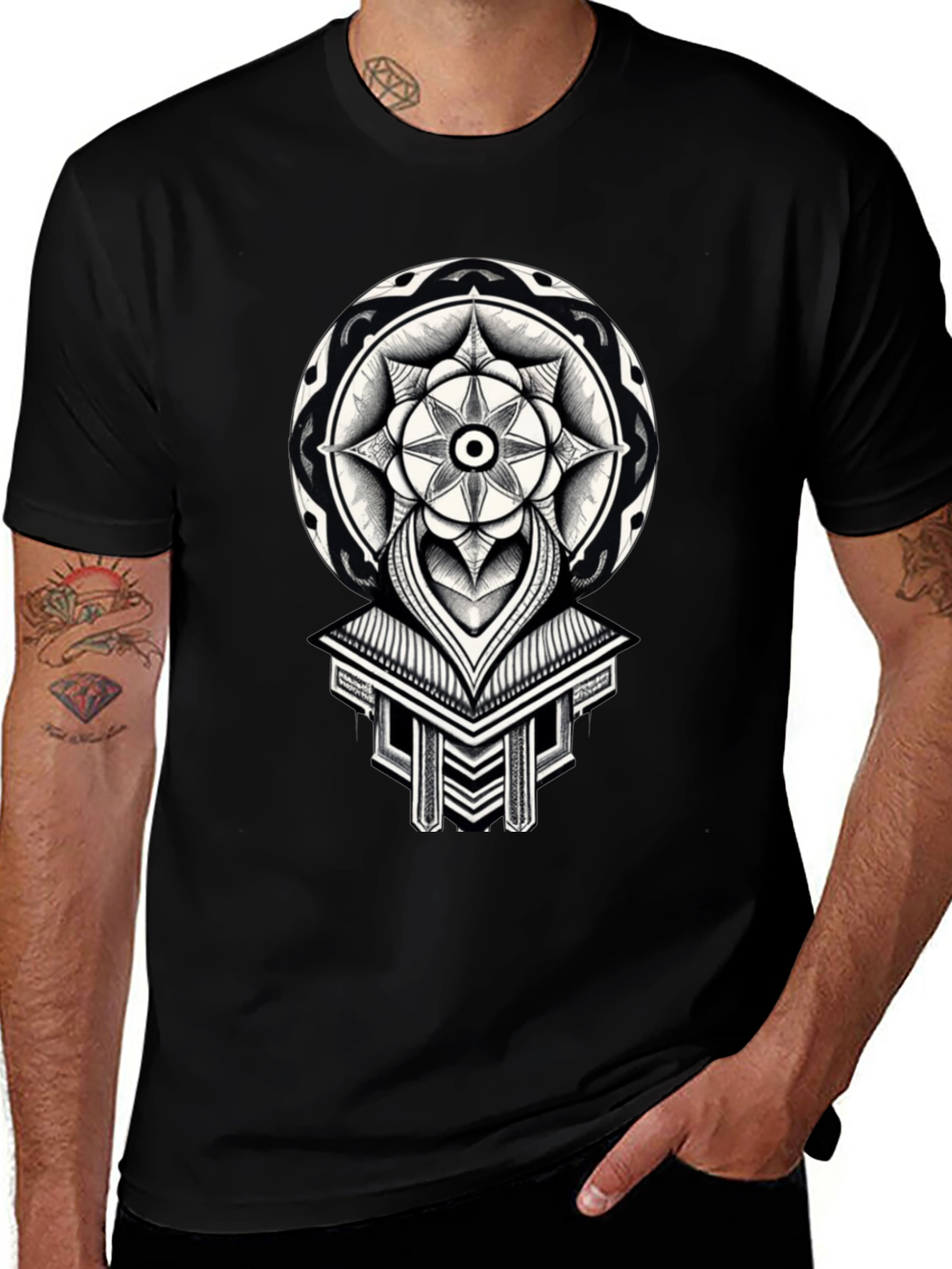 Geometric Mandala Graphic Tee