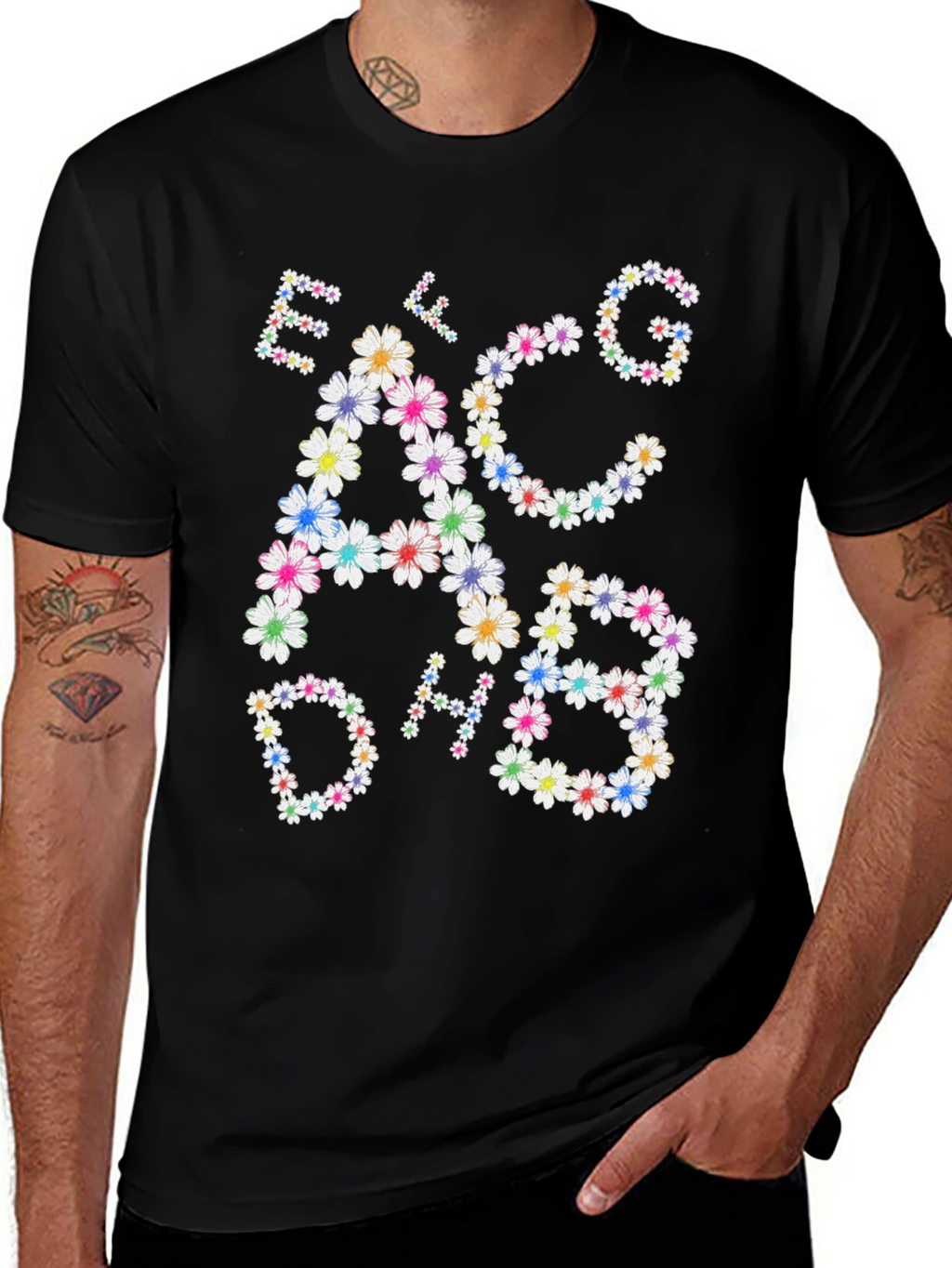 Floral Music Notes T-Shirt - Band Tee