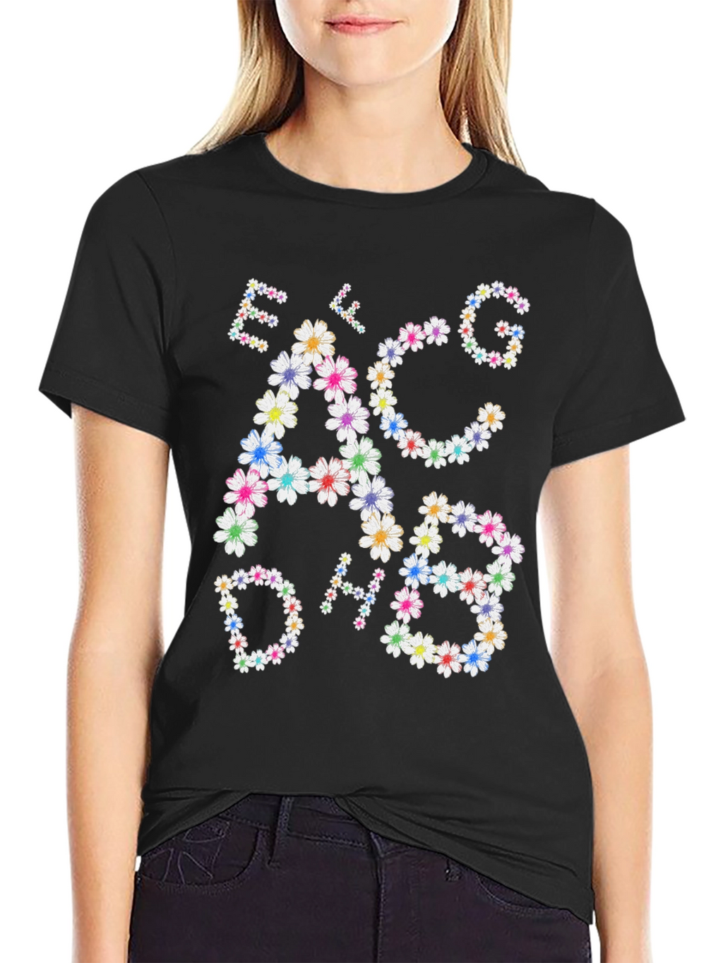 Floral Music Notes T-Shirt - Band Tee