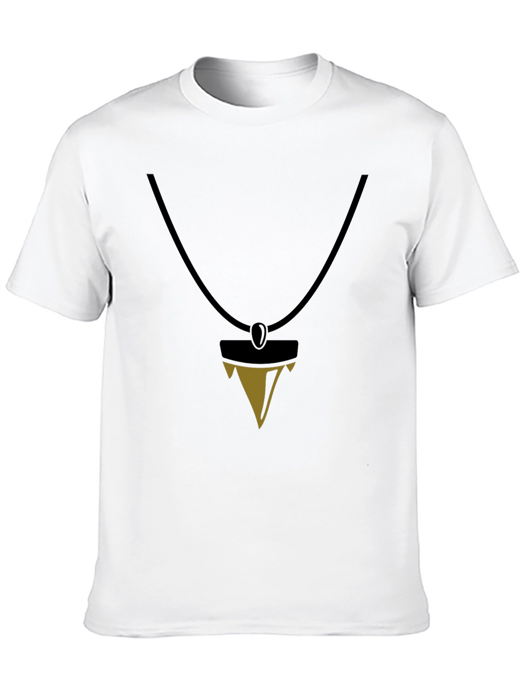 Black T-Shirt with Pendant Design