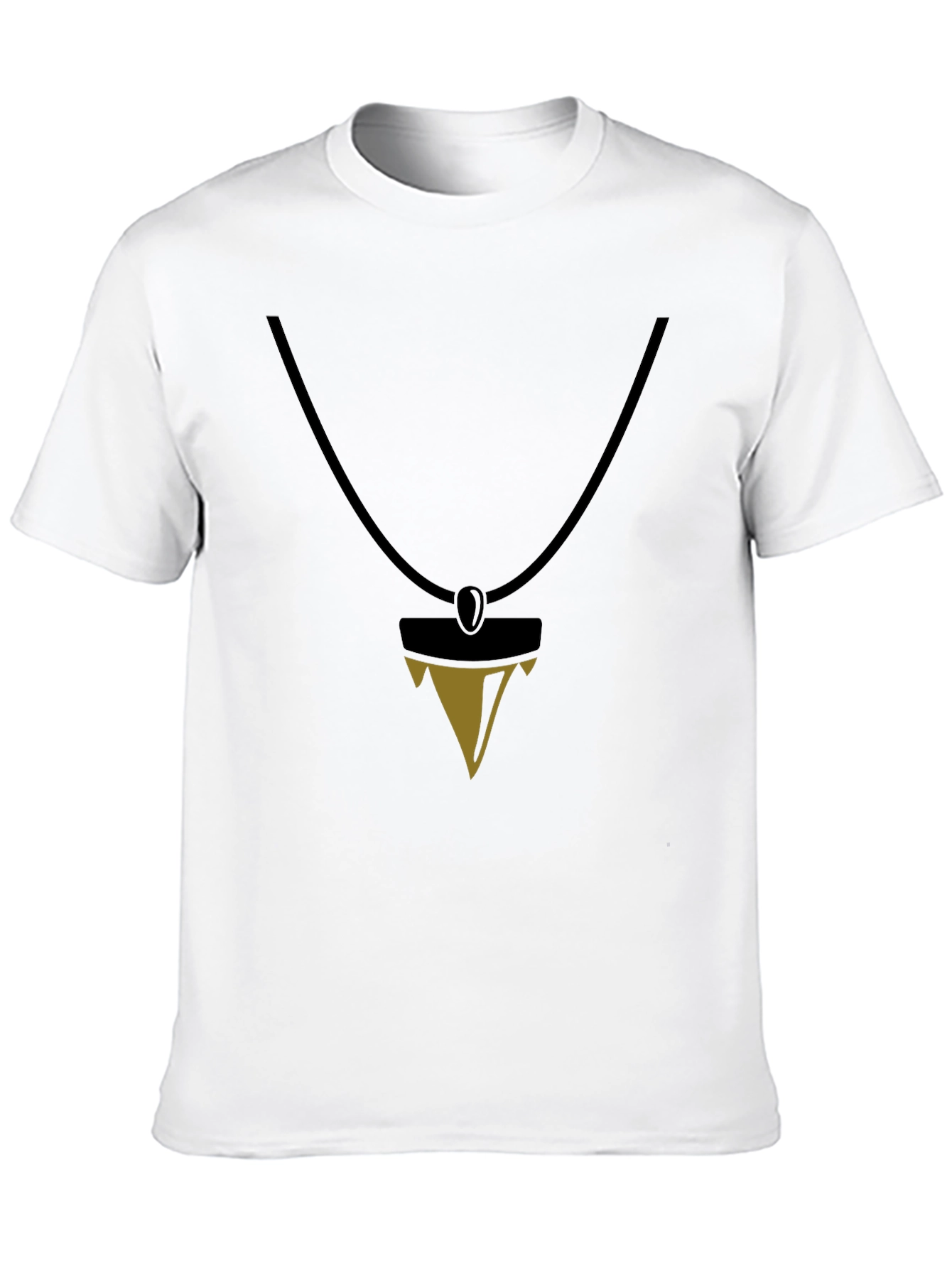 Black T-Shirt with Pendant Design