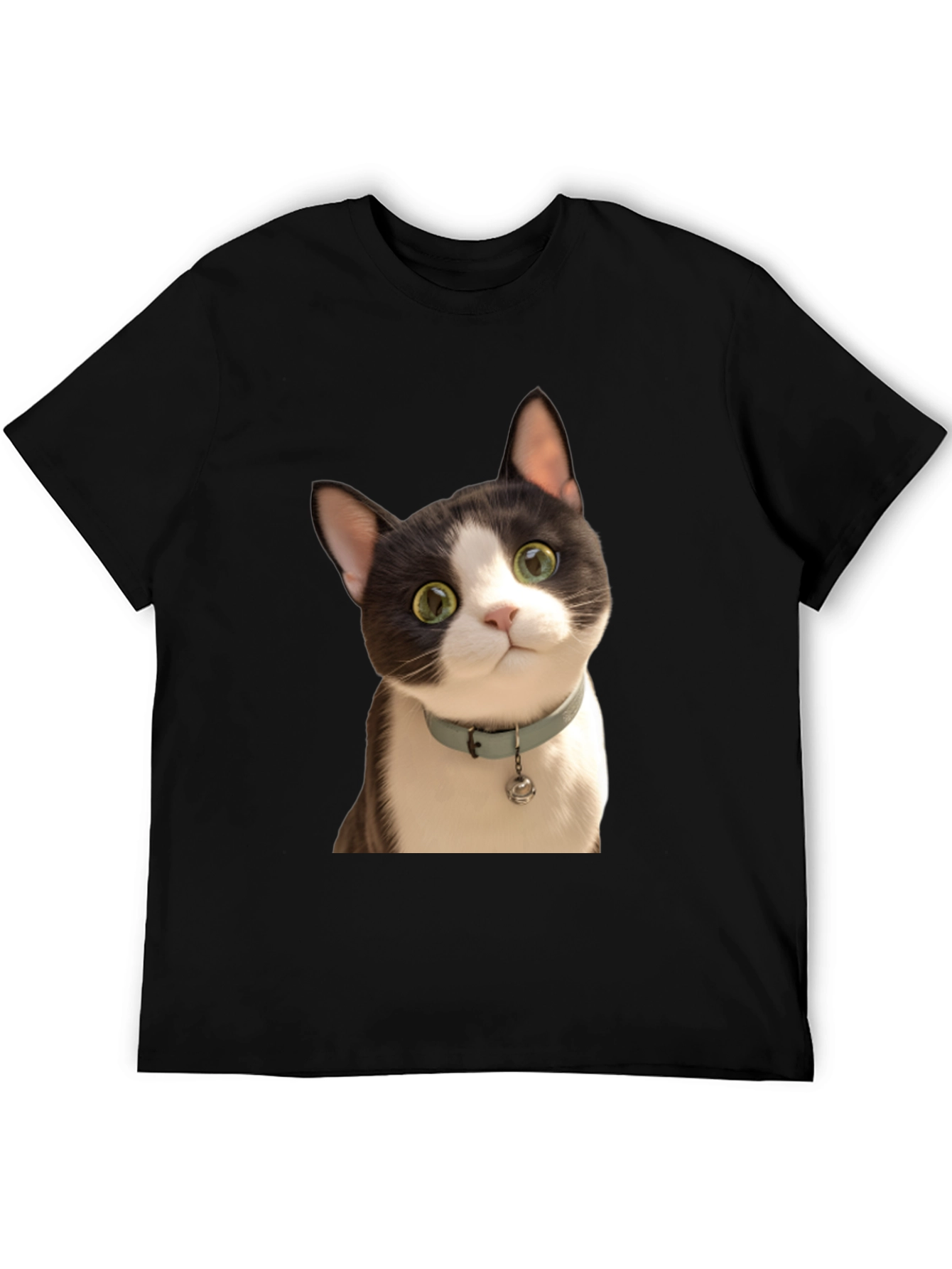 Cute Cat Graphic T-Shirt - Unisex Black Tee