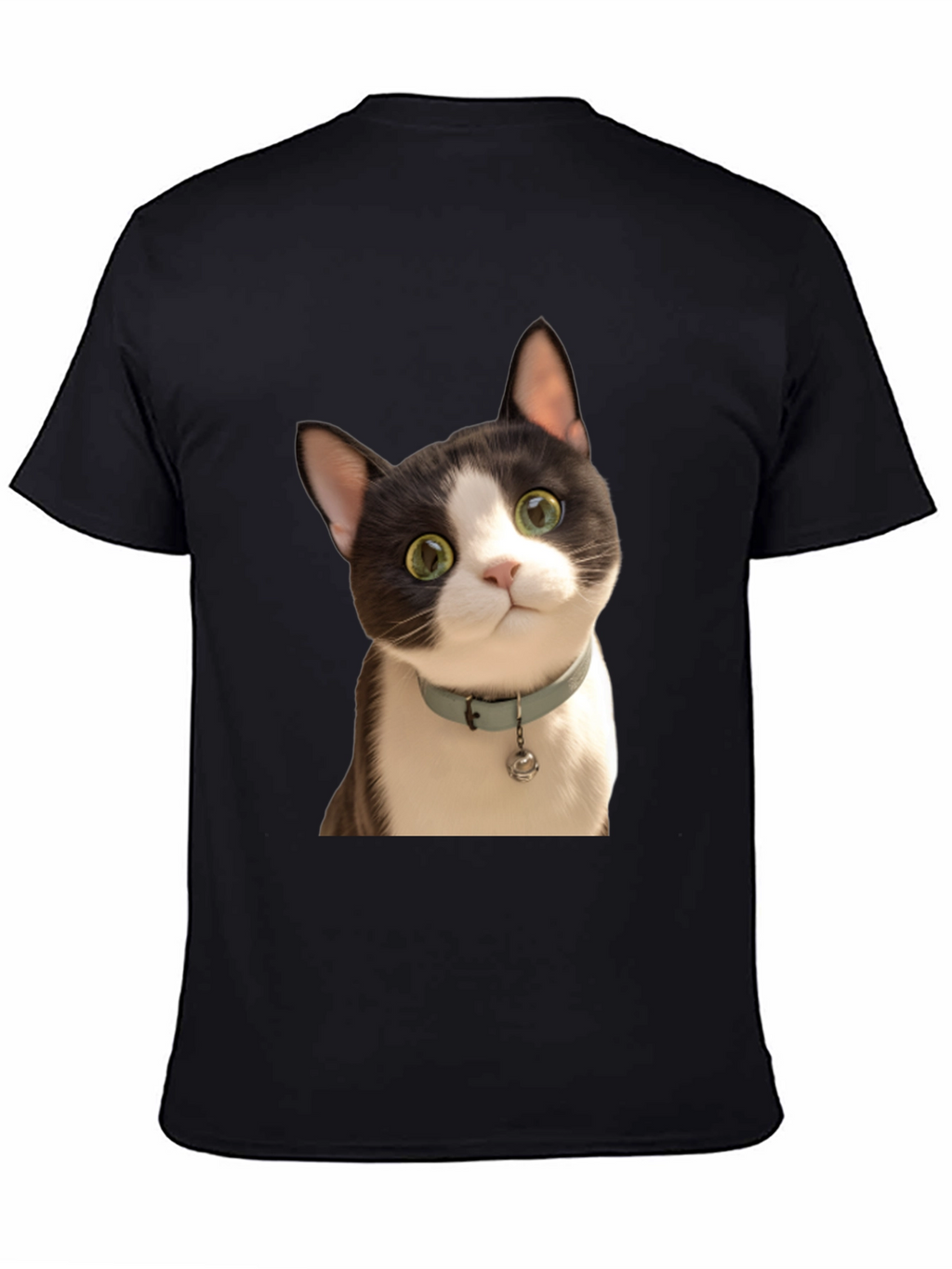Cute Cat Graphic T-Shirt - Unisex Black Tee