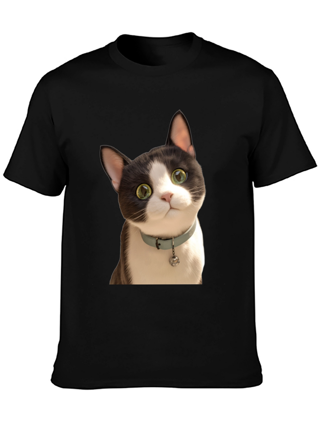 Cute Cat Graphic T-Shirt - Unisex Black Tee