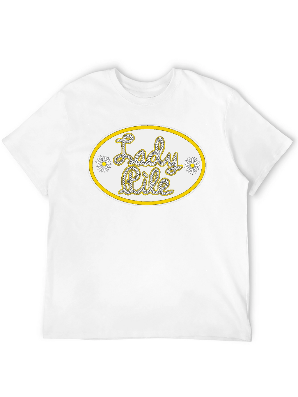 Lady Pile Graphic Tee - Black Cotton T-Shirt