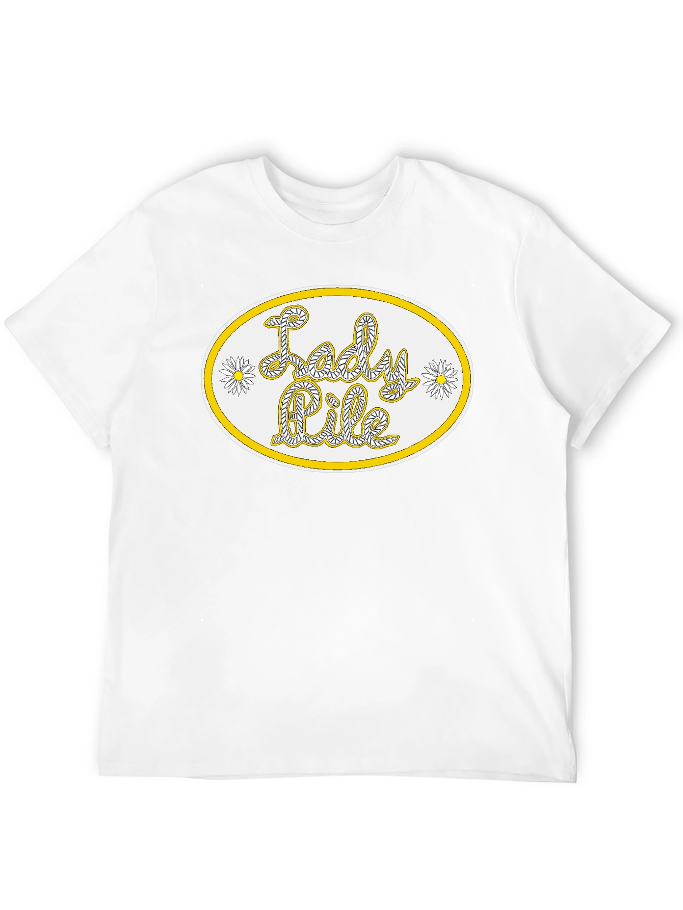 Lady Pile Graphic Tee - Black Cotton T-Shirt