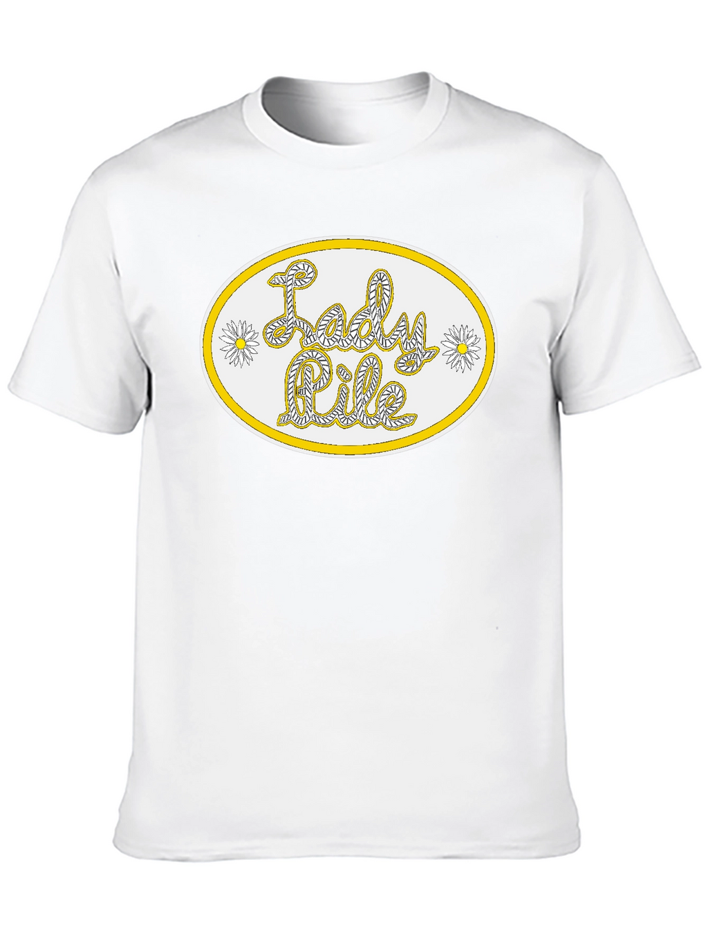 Lady Pile Graphic Tee - Black Cotton T-Shirt