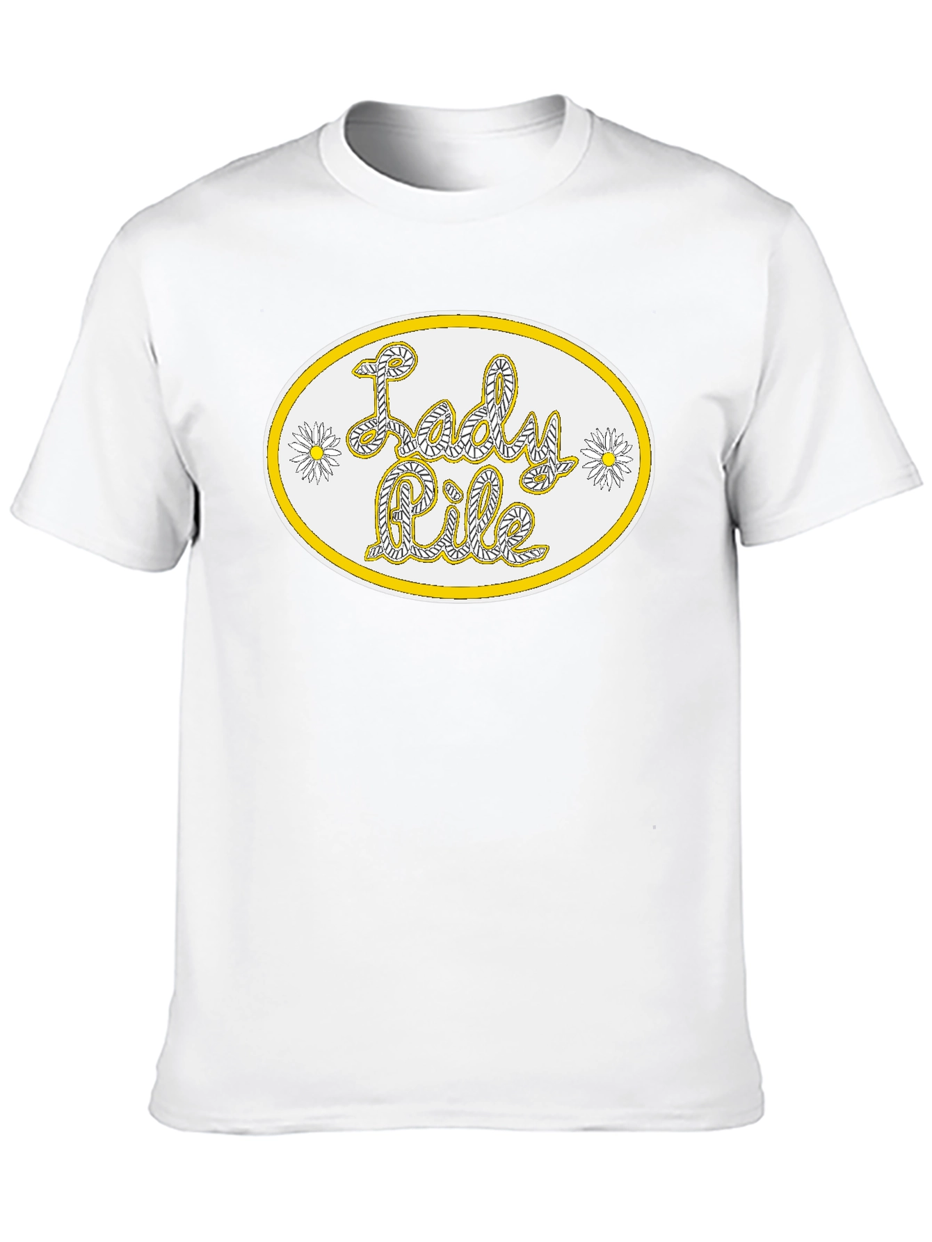 Lady Pile Graphic Tee - Black Cotton T-Shirt