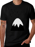 Dove Over Mountain Graphic Tee - Unisex Black T-Shirt