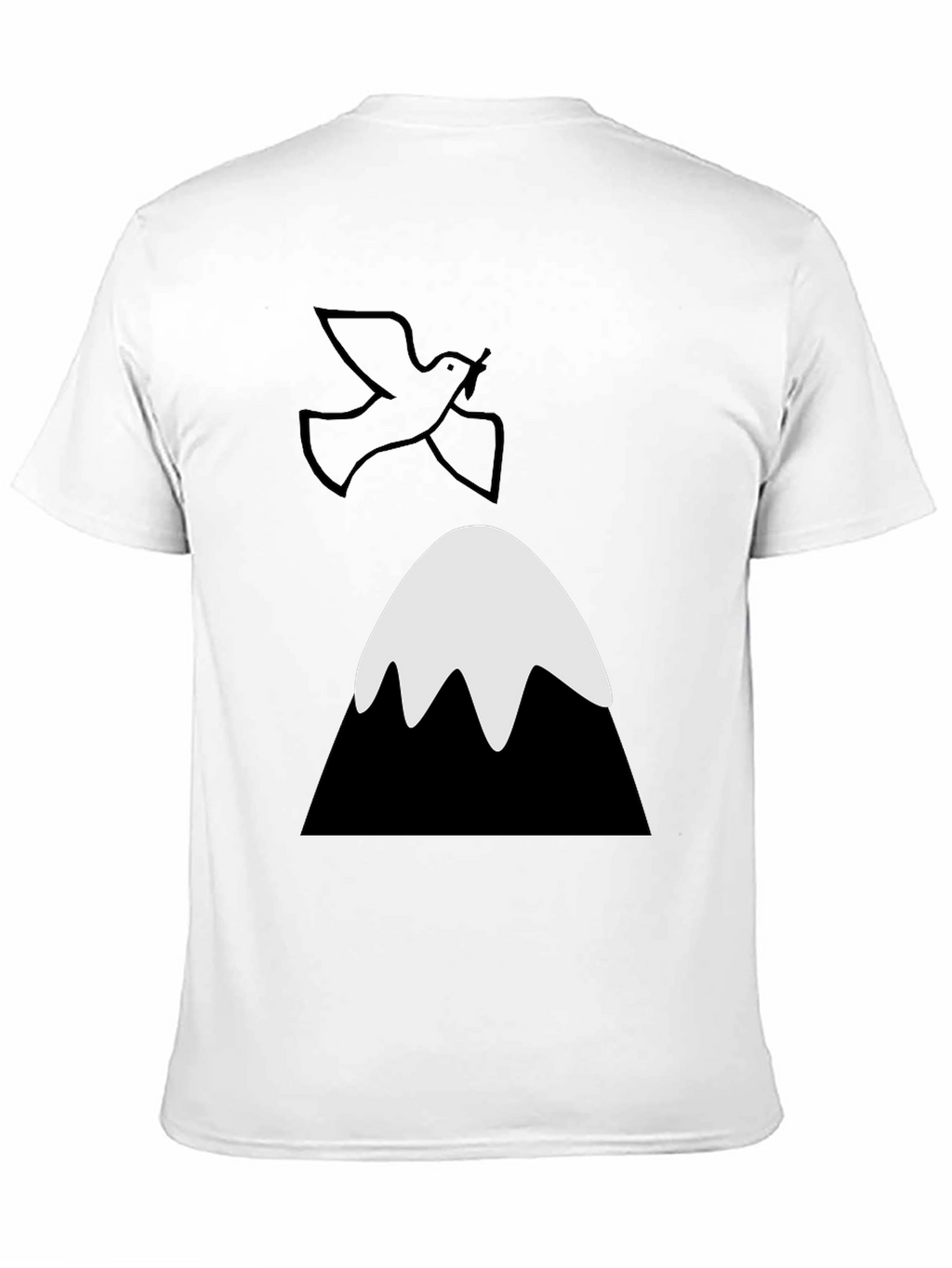 Dove Over Mountain Graphic Tee - Unisex Black T-Shirt
