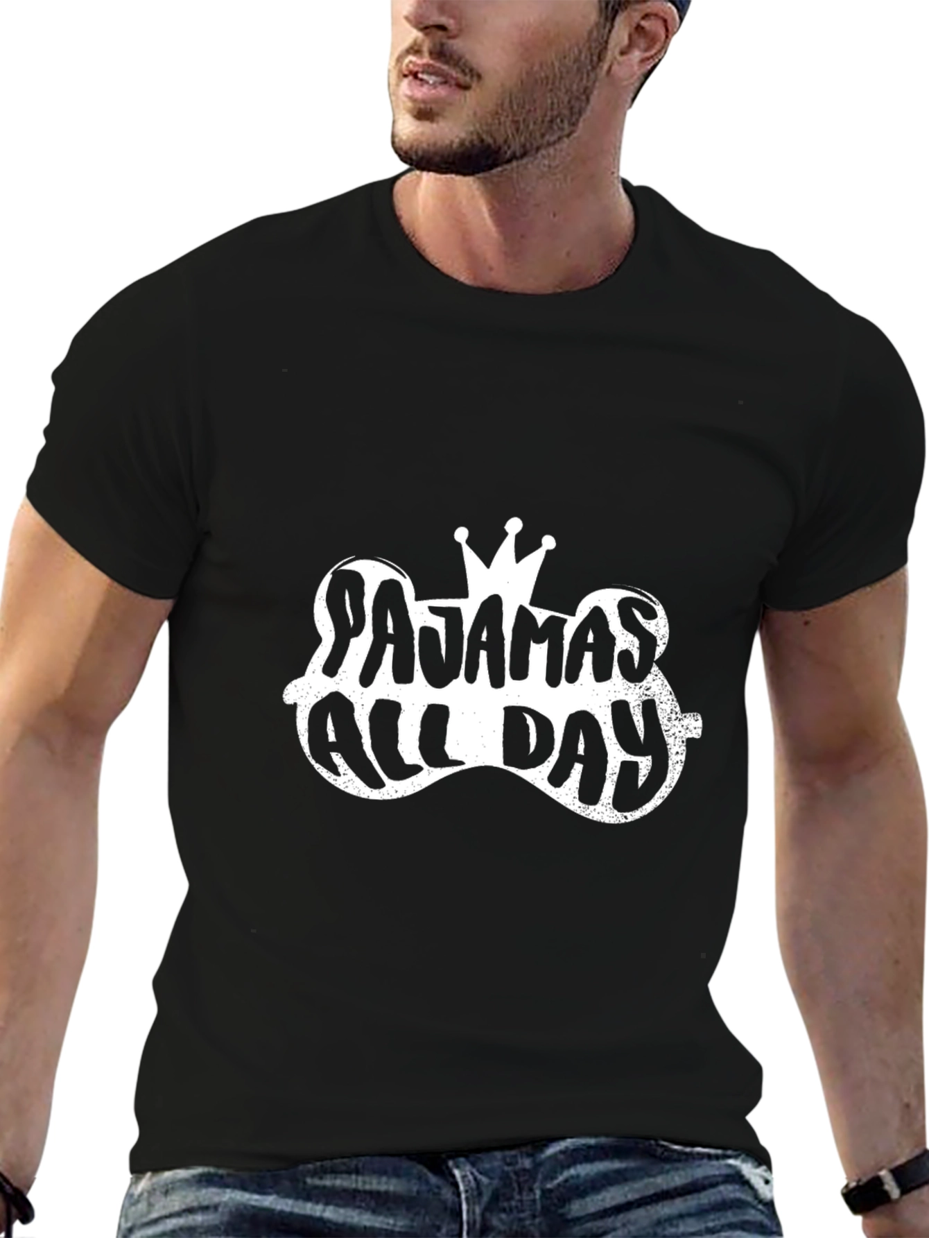 Pajamas All Day Graphic Tee - Black