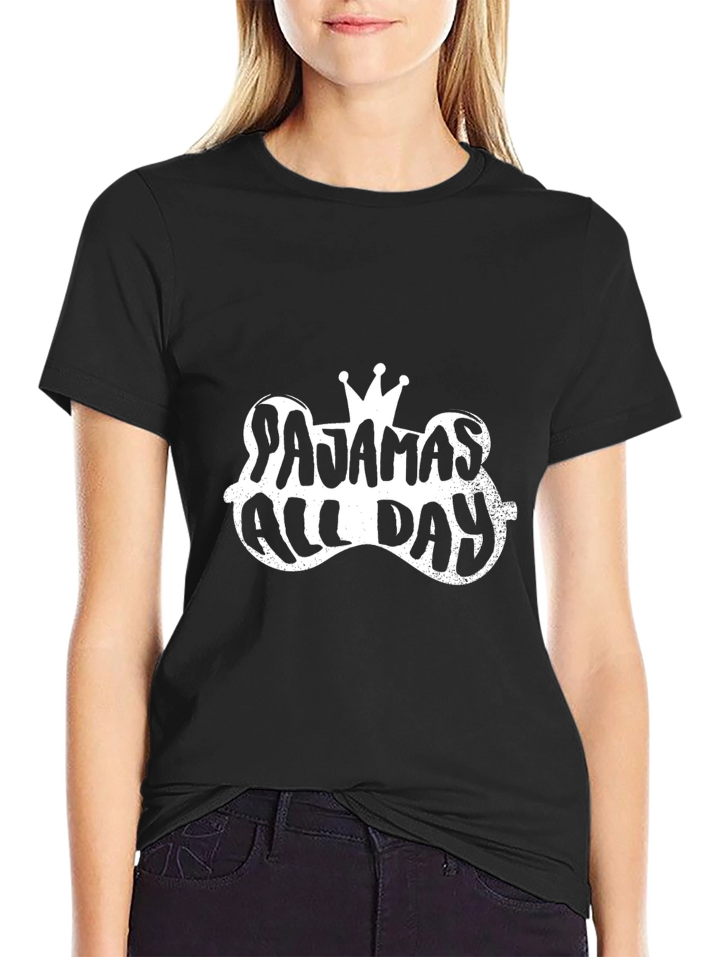 Pajamas All Day Graphic Tee - Black