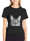 Cool Cat Graphic Tee - Black