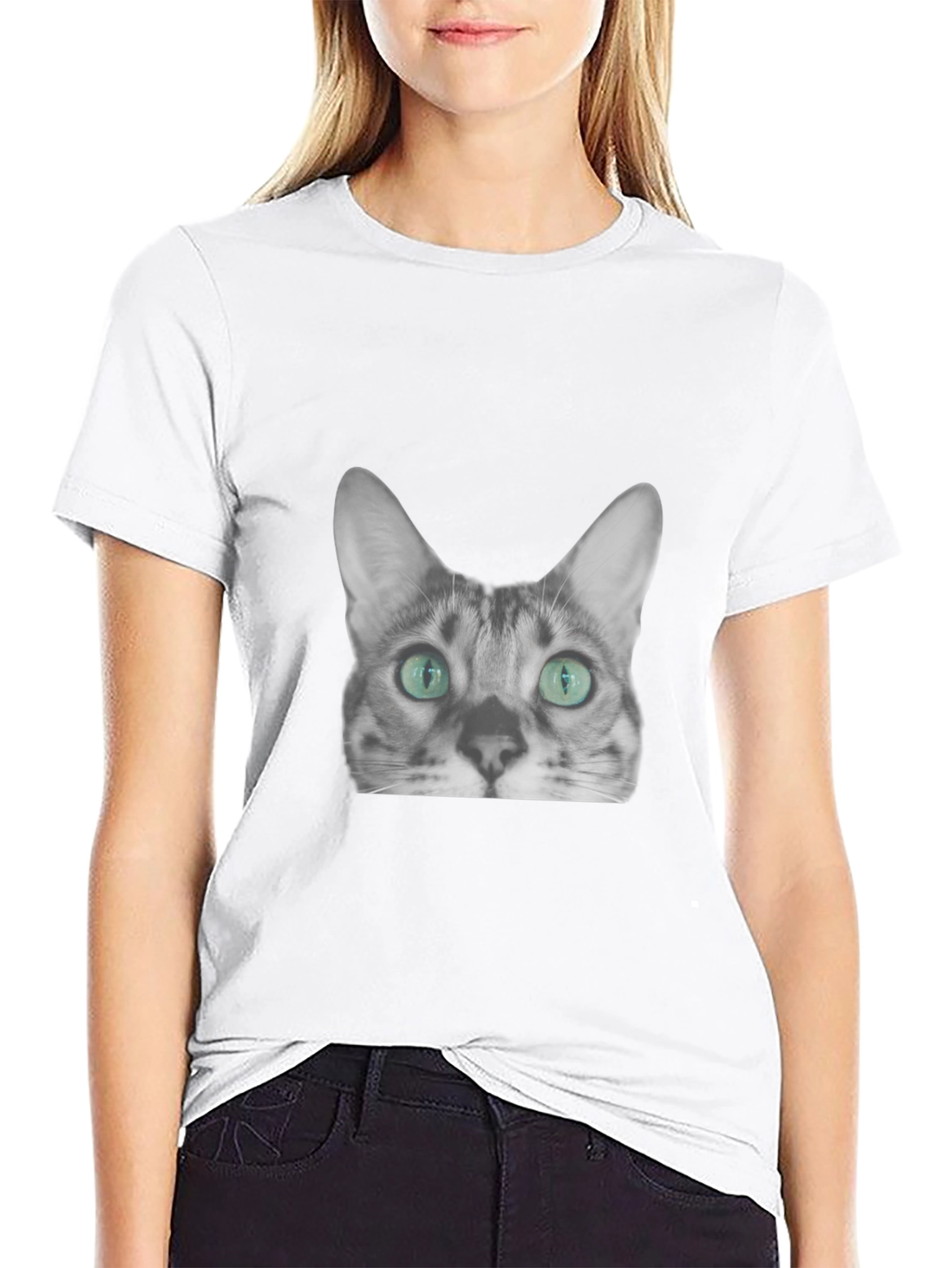Cool Cat Graphic Tee - Black