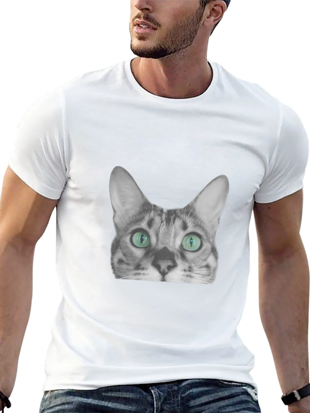 Cool Cat Graphic Tee - Black