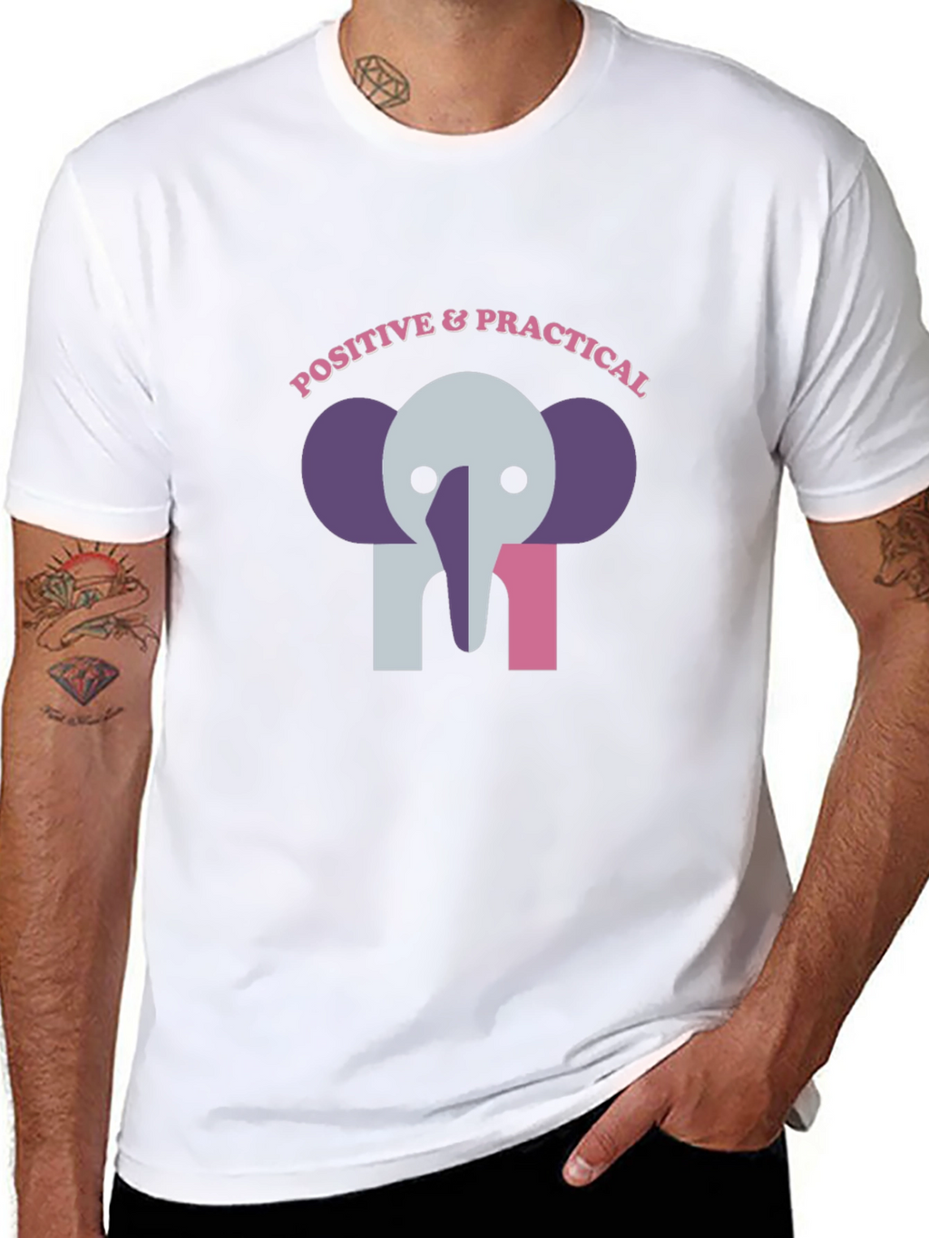 Positive & Practical Elephant Graphic Tee