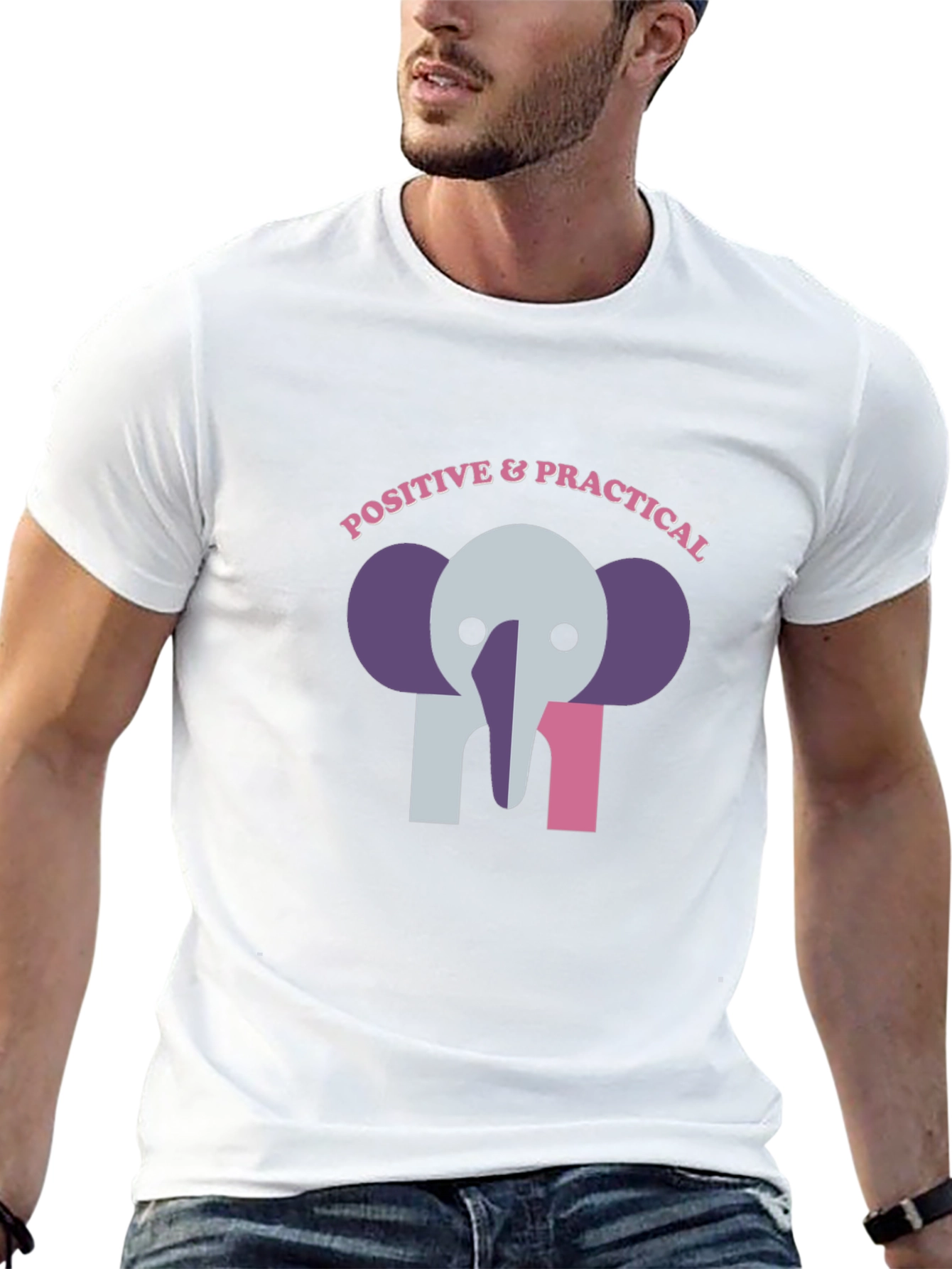 Positive & Practical Elephant Graphic Tee