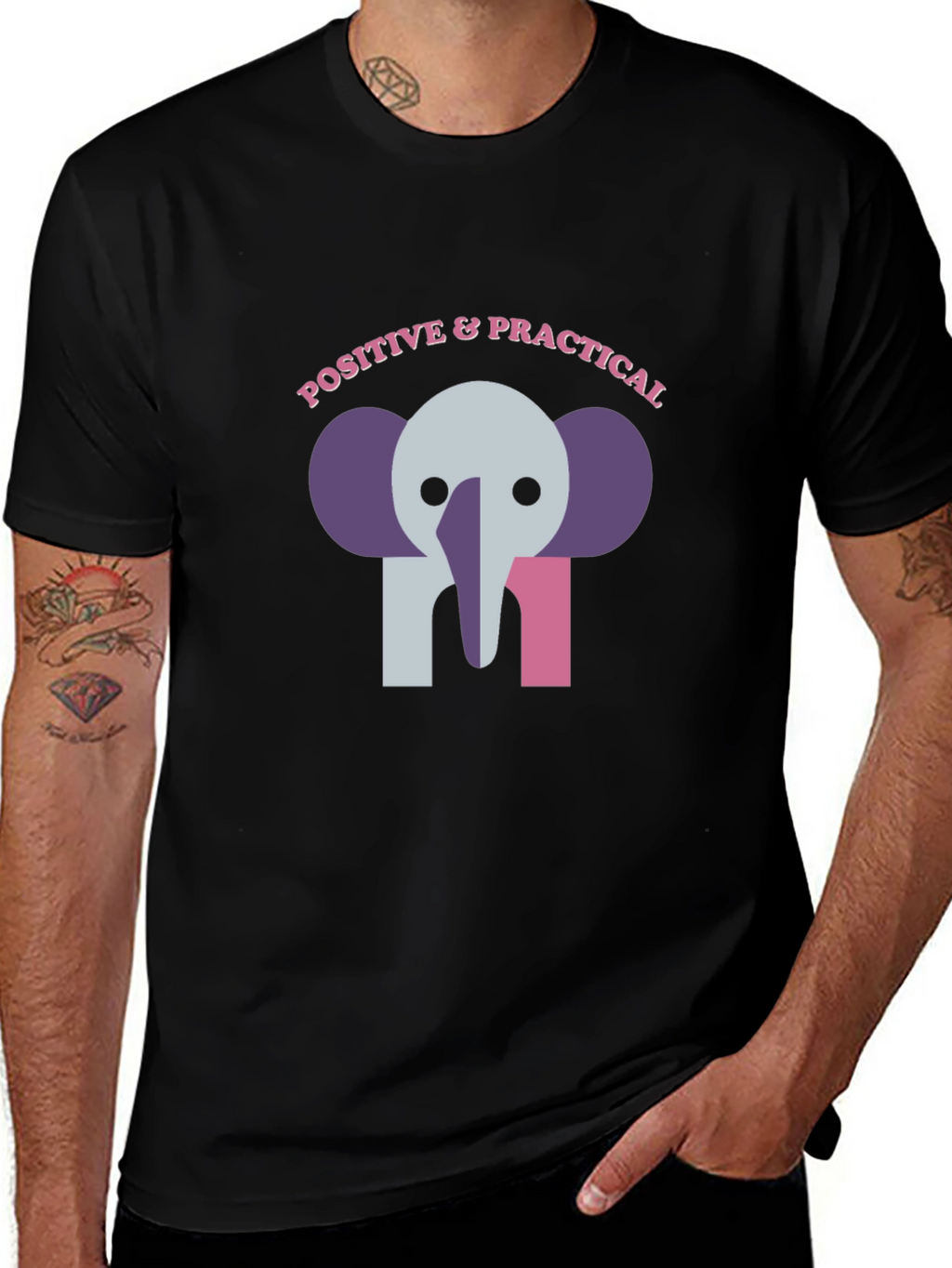 Positive & Practical Elephant Graphic Tee