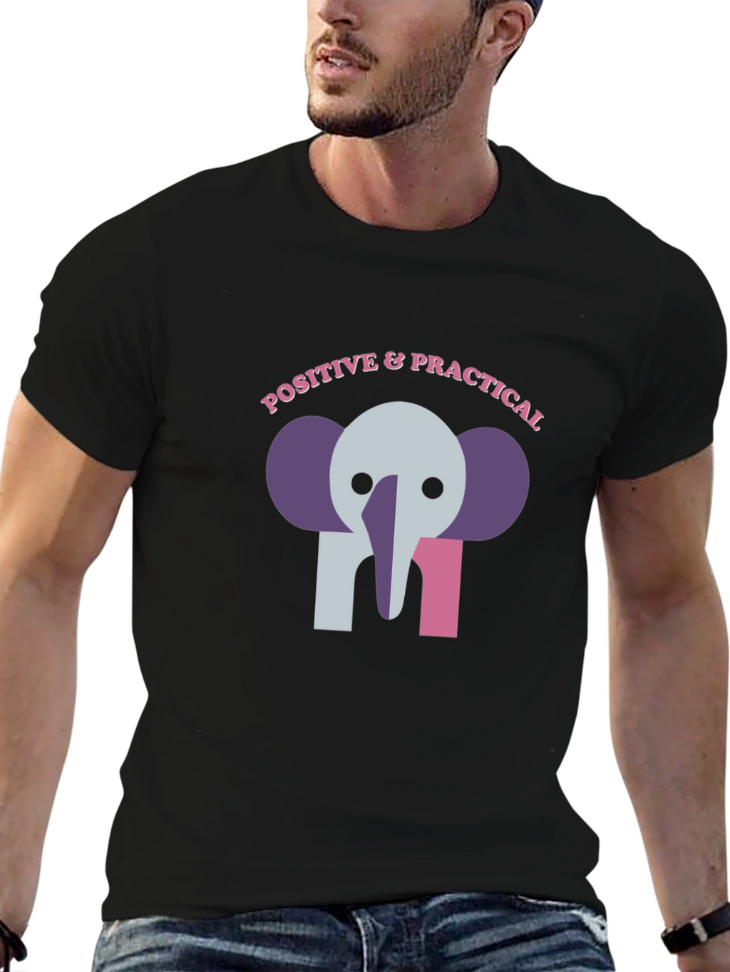 Positive & Practical Elephant Graphic Tee